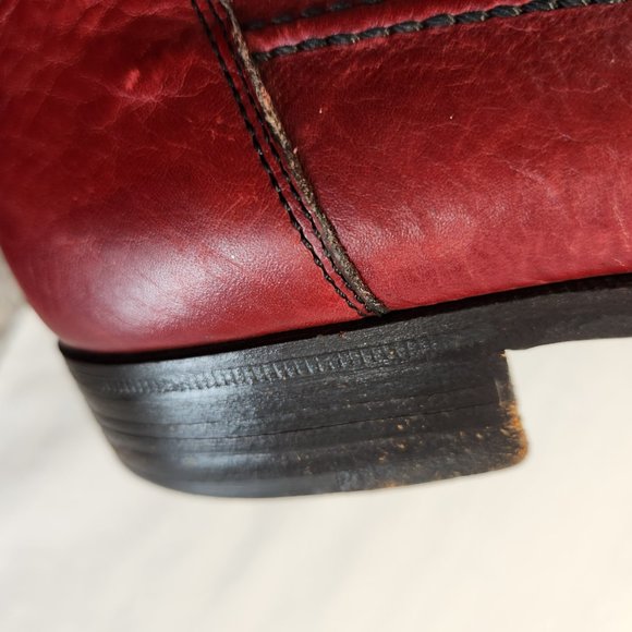 SANTONI Vintage Retro Oxfords Red Shoes Size U.K. 7.5 / U.S. 9.5 Made ITALY! - Picture 14 of 16